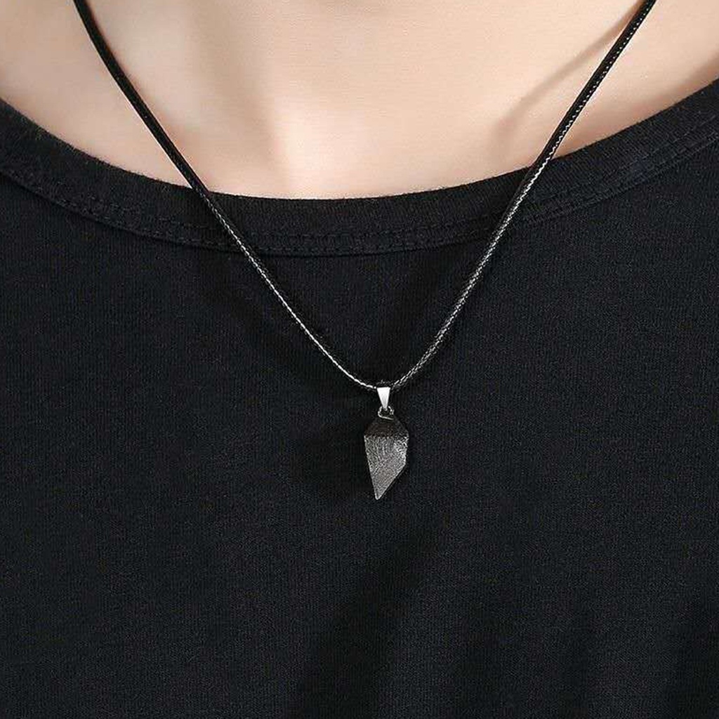 Hu Hu Hu Hu Hu Alat Bantu Pasang Kacamata♡ 2pcs Kalung Rantai Liontin Hati Motif Huruf Untuk Pasanganpriawanita