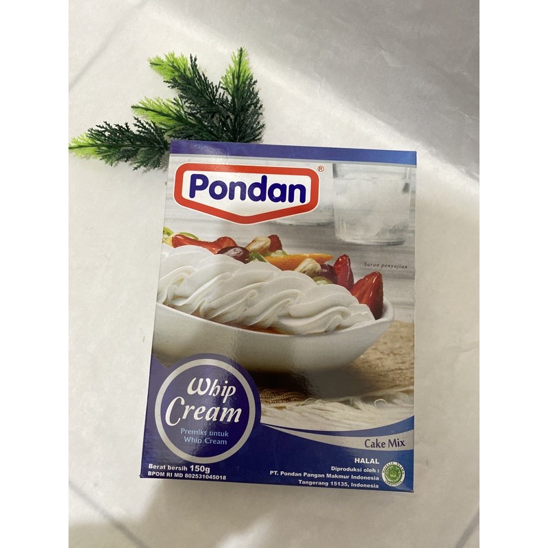 

Pondan Whip Cream Adonan Roti Praktis