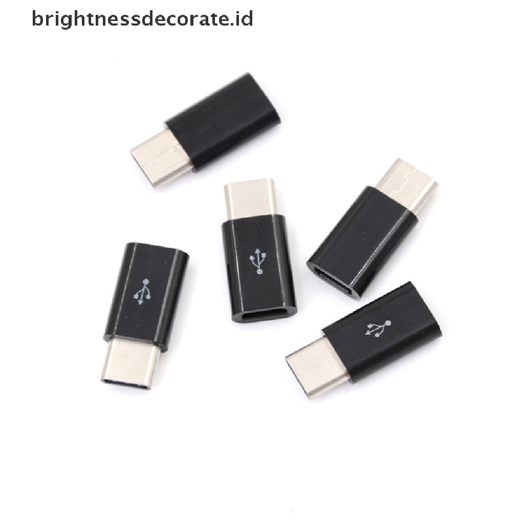 5 Pcs Alat Adaptor Konverter Konektor Usb Tipe C Male Ke Micro Usb 3.1