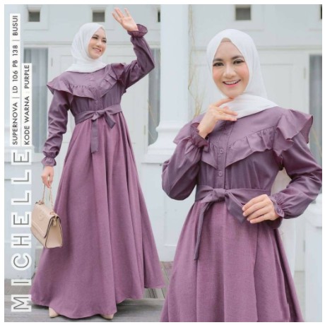 Baju Gamis Muslim Terbaru 2020 2021 Model Baju Pesta Wanita kekinian Bahan Velvet Kondangan remaja