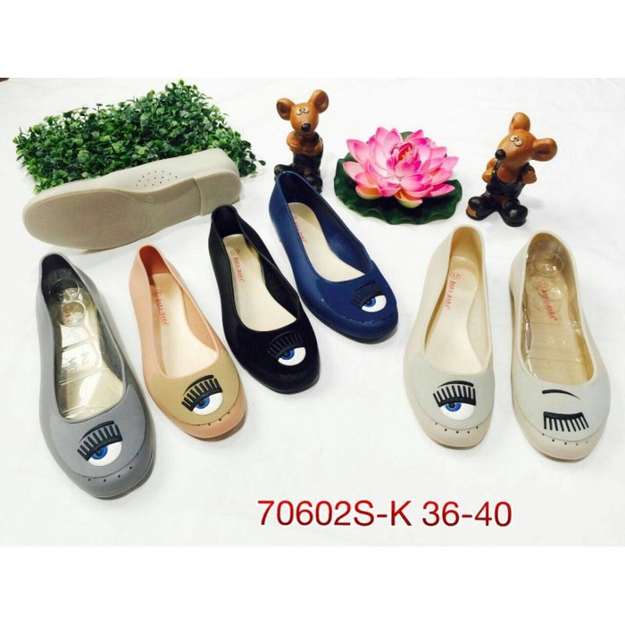 jelly shoes bara bara sepatu wanita flatshoes karet import 70602s-k