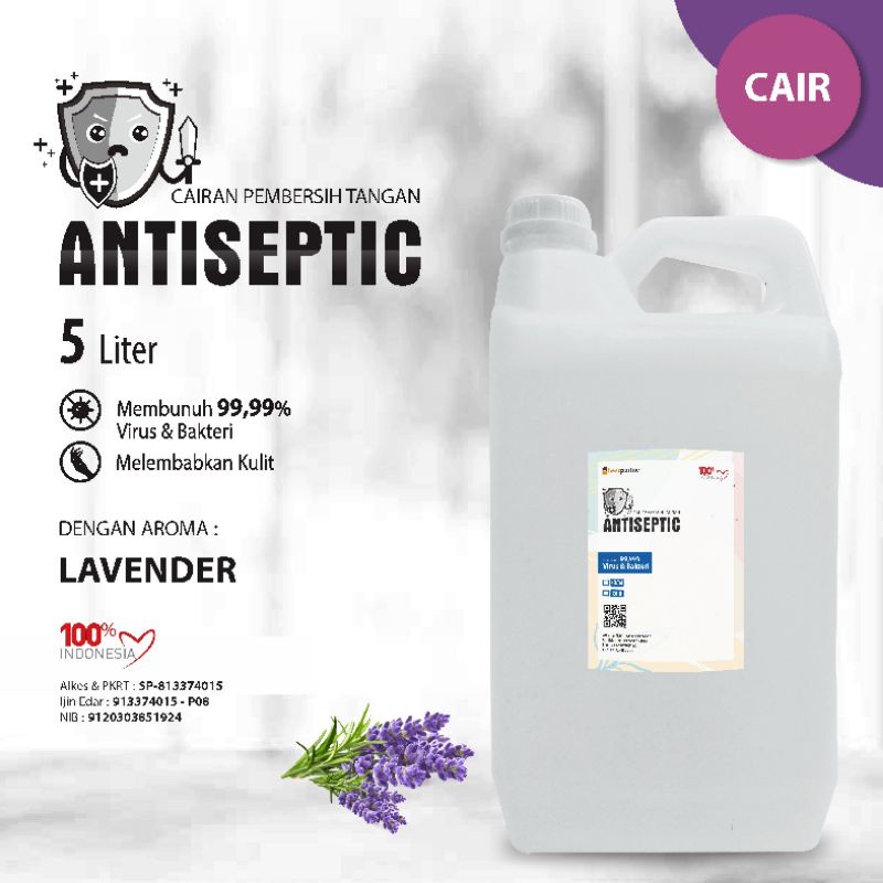 Handsanitizer cair putihan aneka aroma Buah kemasan jurigen 5 liter