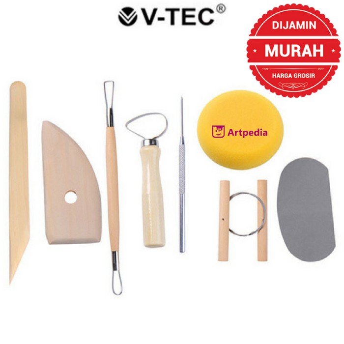 Clay Pottery Tool Kit - isi 8 terbatas