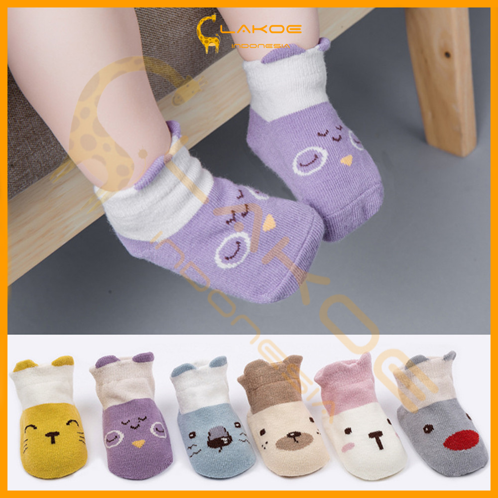 LAKOE Kaus kaki  bayi vanti selip / kaos kaki anak kartun yang lucu 0-3 Tahun