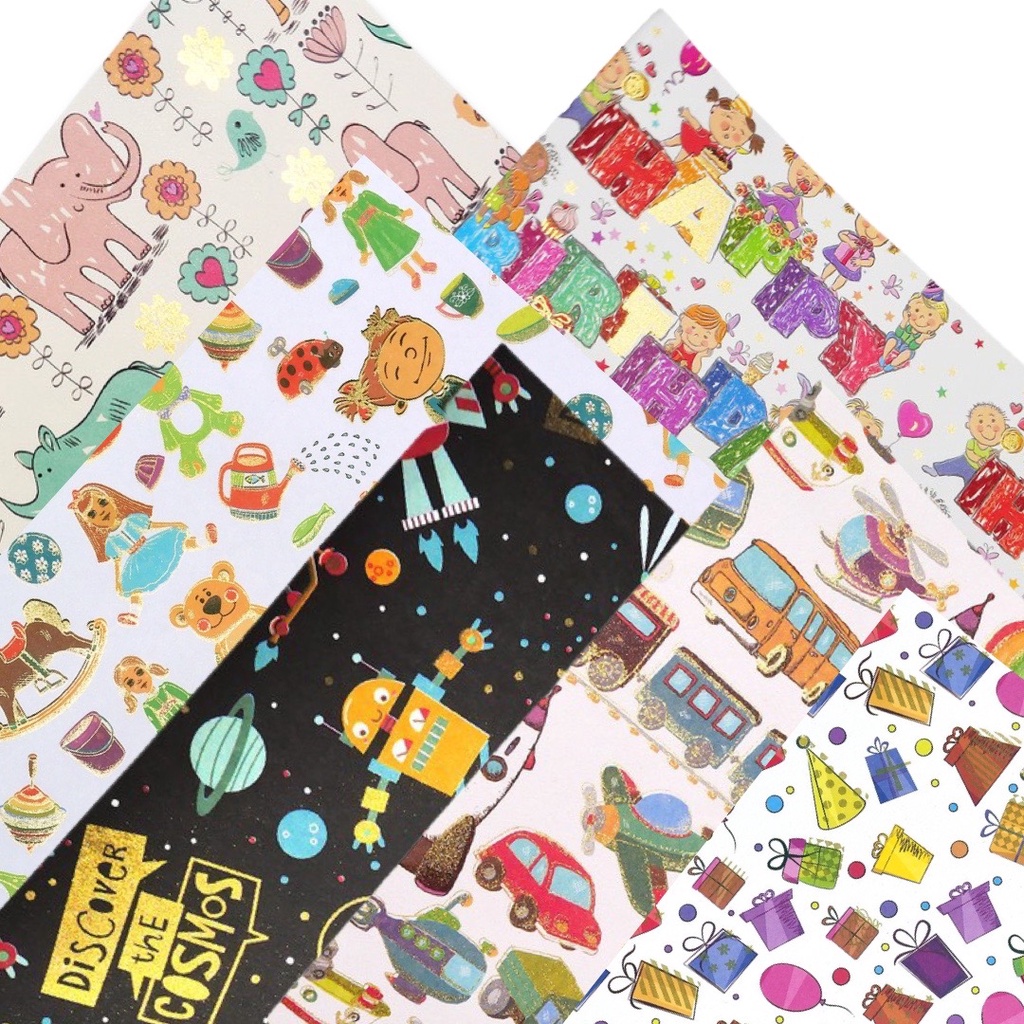 

W! Accessories Kertas Kado / Wrapping Paper Gold Kids (1pc) 60411501