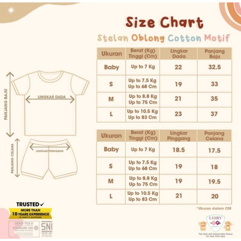 LIBBY Stelan Oblong Tipis Series Boy  (1 Stel) Motif MIx