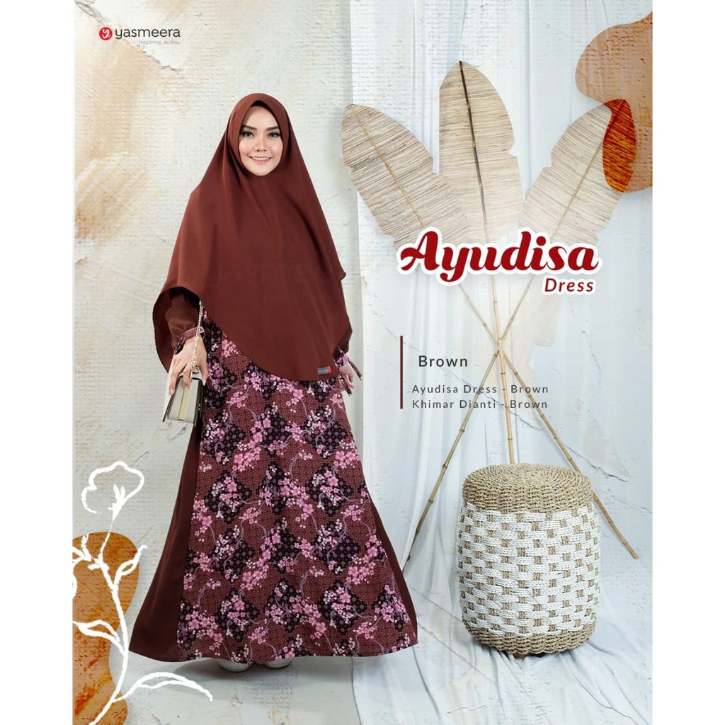 Gamis Batik Mix Polos Brand Original Yasmeera
