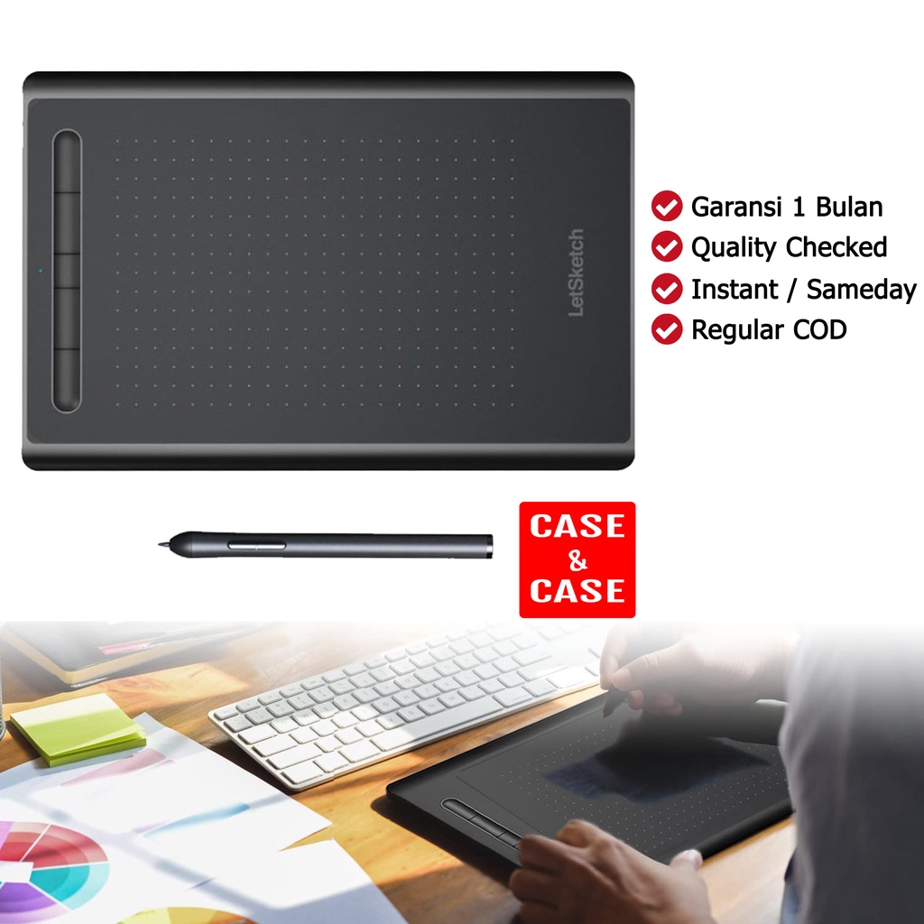 Tablet Gambar LetSketch 9625 Graphic Tablet Desain Grafis Tablet Alternatif - Casencase