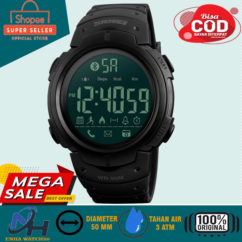 PROMO SKMEI 1301 Jam Tangan Pria Digital Bluetooth Pedometer