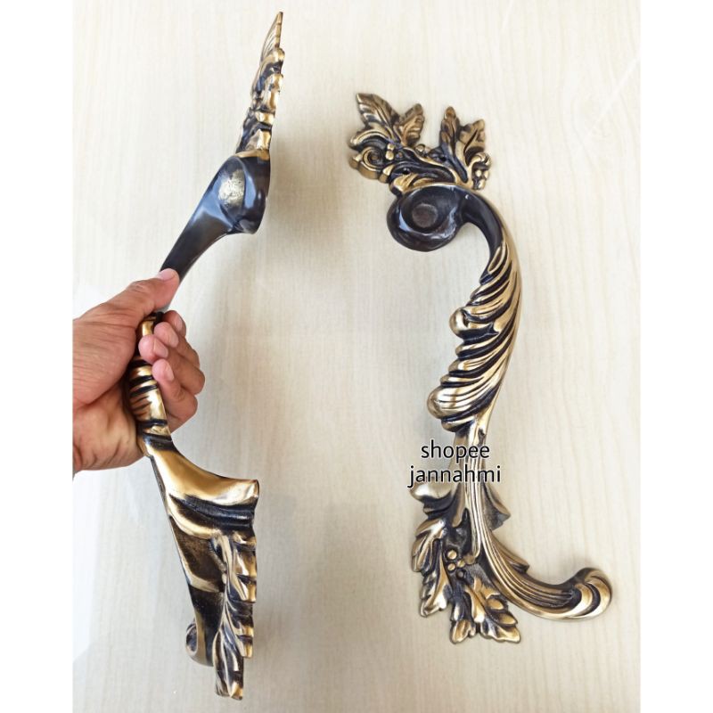 handle pintu gagang pintu full kuningan daun