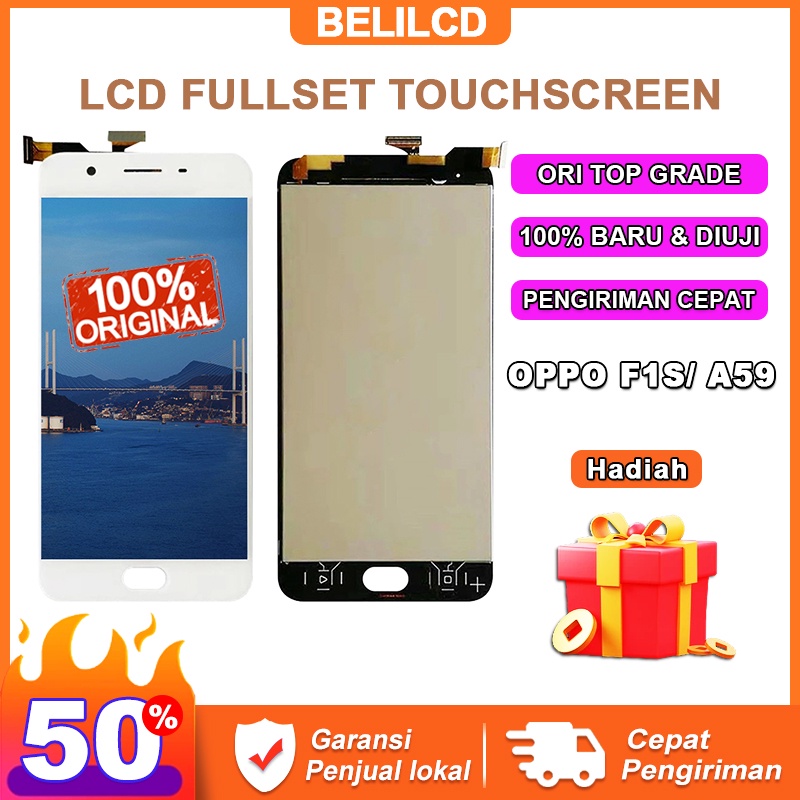 LCD OPPO F1S A59 Fullset Touchscreen ORI Touch Screen Versi Tinggi Penggantian perakitan layar tampilan
