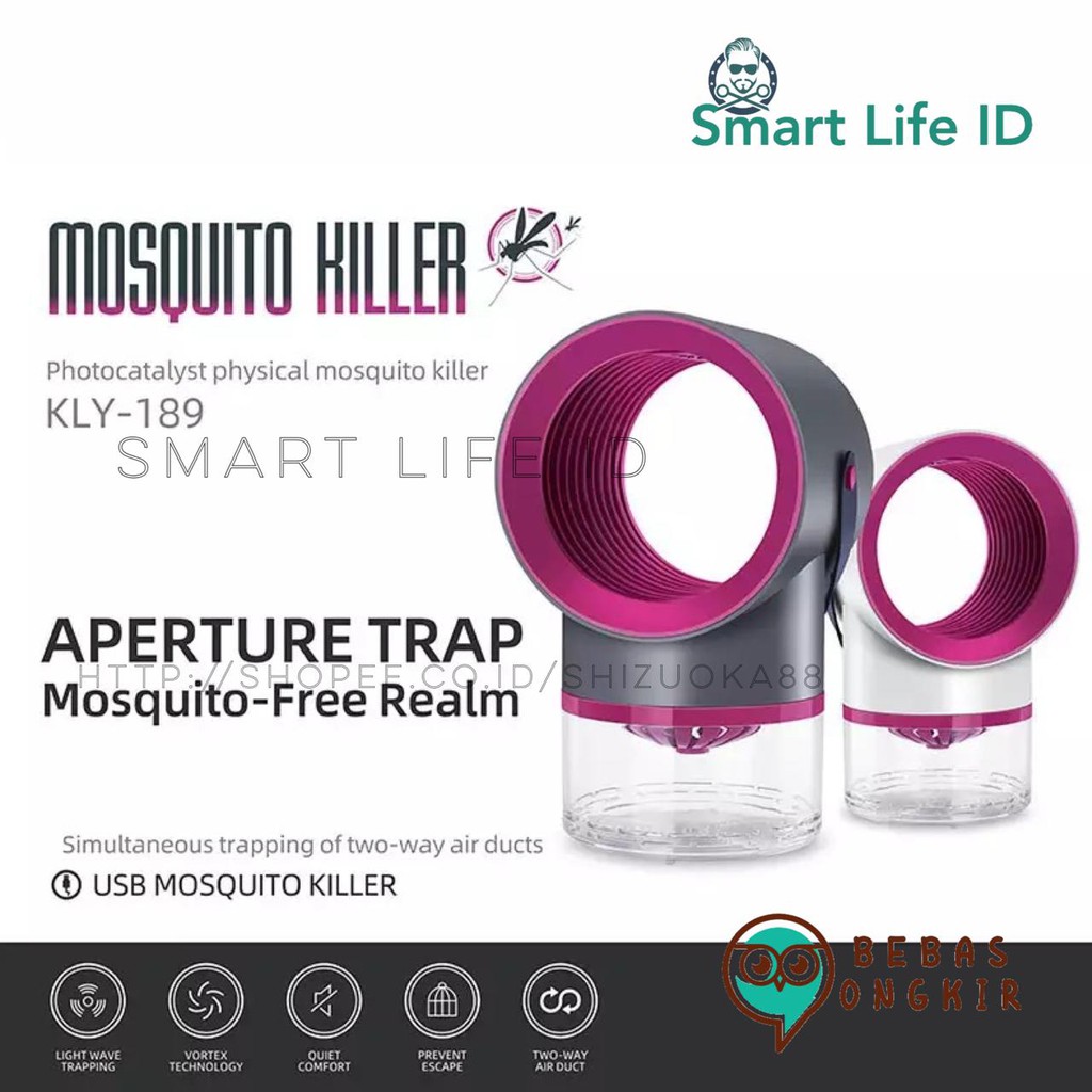 Mosquito Killer Lamp Purple Vortex / Lampu Perangkap Pembunuh Nyamuk Elektrik Insert Killer