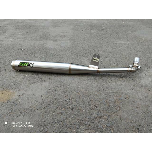 Knalpot suzuki bravo rc 100 tornado standar racing bambu full Stelis anti karat