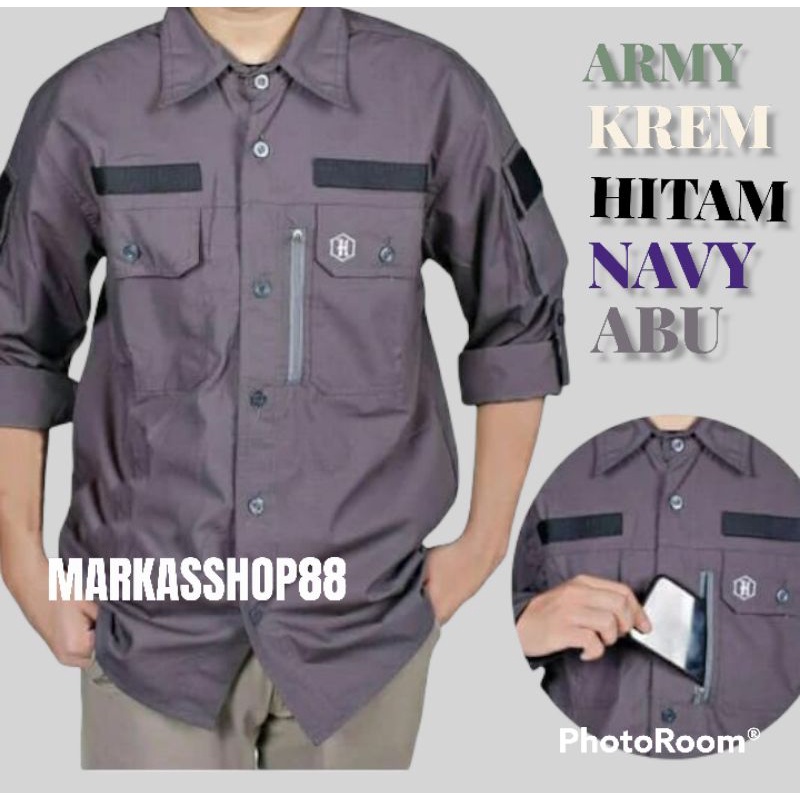 kemeja tactical hexagon army / kemeja lapangan / hexagon / army / kemeja kerja