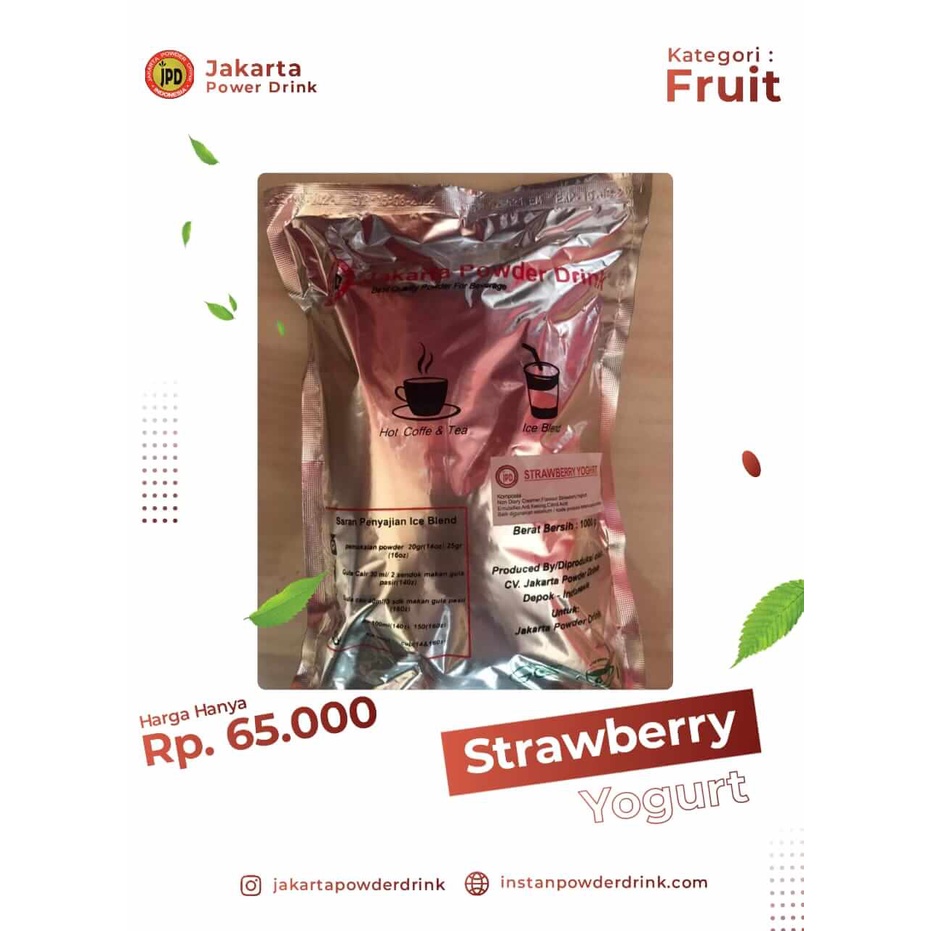 

Bubuk minuman Strawberry Yogurt