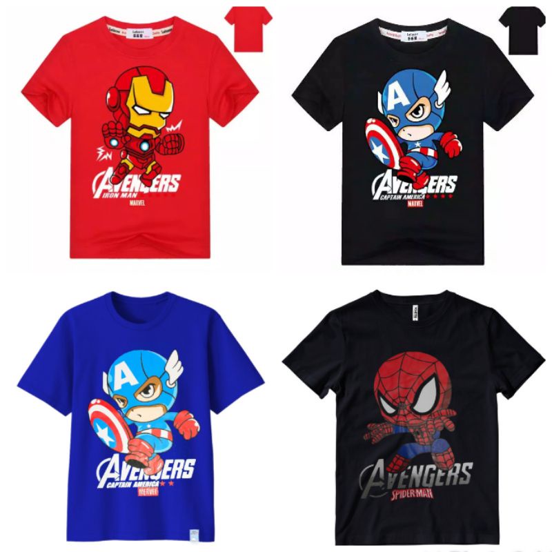 kaos anak anak motif super hero/kaos anak anak termurah 1-10tahun