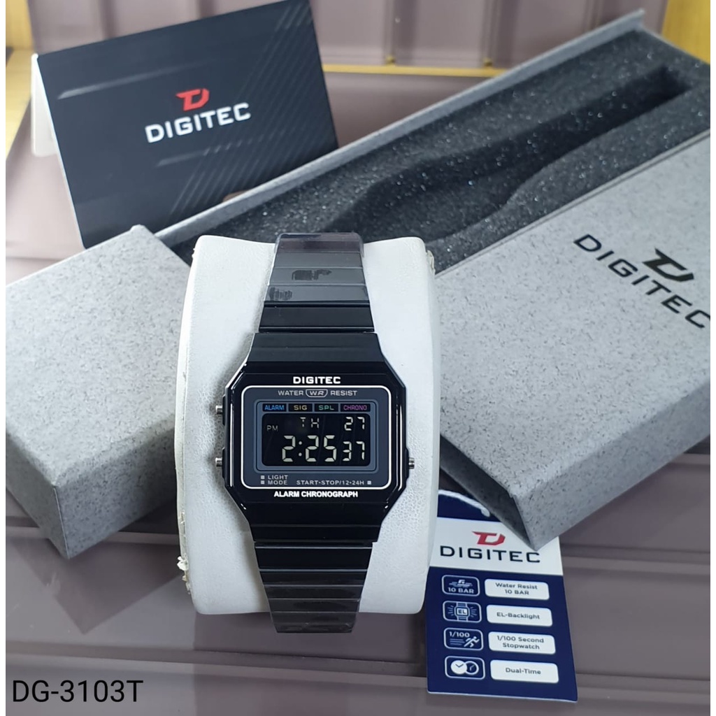 Grosiran Jam Tangan Pria Wanita 30121BJ Digital Tali Rantai Tanggal Bulan Aktif Free Box Ori &amp; Baterai Cadangan (BisaCOD)