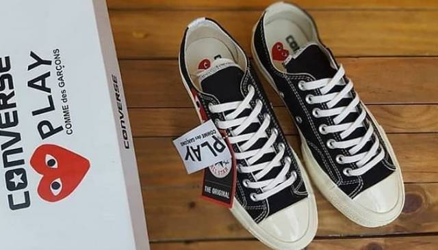 Sepatu Converse Play Fullwhite Putih Sneakers Casual Import Premium Vietnam Kado Hadiah Ultah