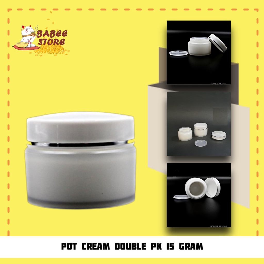 BABEE - POT CREAM DOUBLE PK 15 GRAM / POT CREAM DOUBLE PK 15GR / POT KOSMETIK 15GR / WADAH KOSMETIK