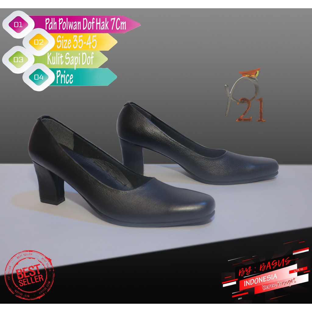 P21 / SEPATU WANITA / PDH DOF / SEPATU POLWAN