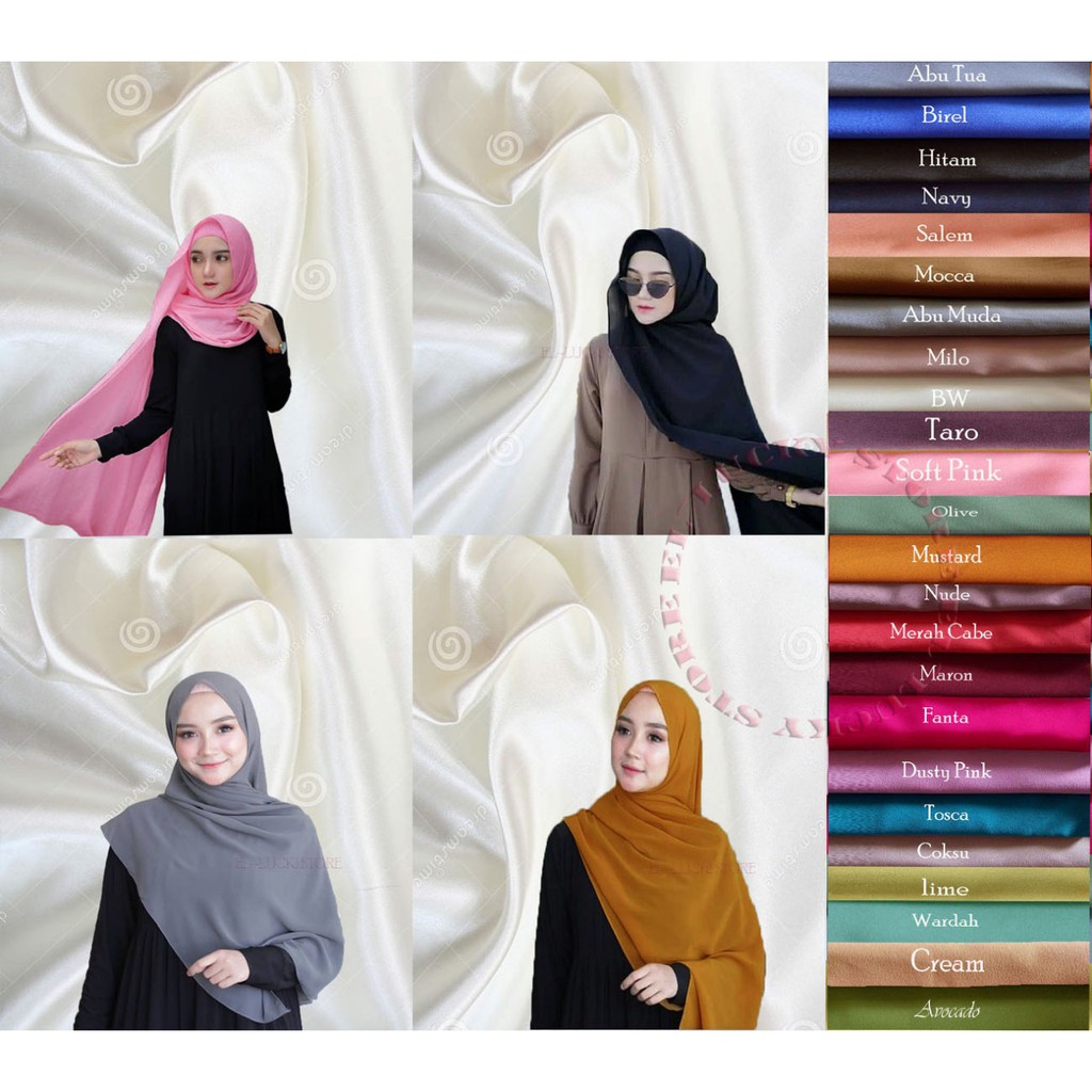  Warna  Jilbab Birel  Voal Motif