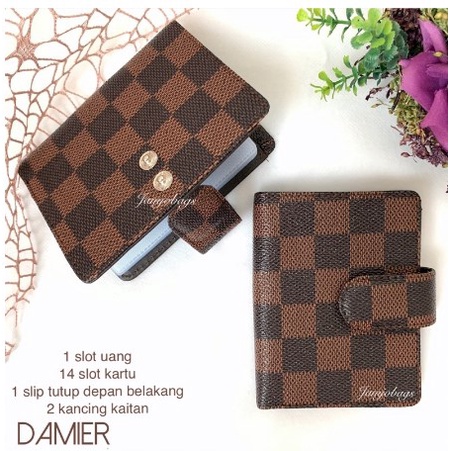 DOMPET KARTU 14 LEMBAR SLOT KARTU 1 SLOT TEMPAT UANG PENGAIT TIPE KLIP KANCING CANTIK | FADHILAH SHOP BJB