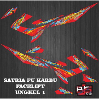  stiker  striping list motor  satria  fu  facelift karbu ungkel 