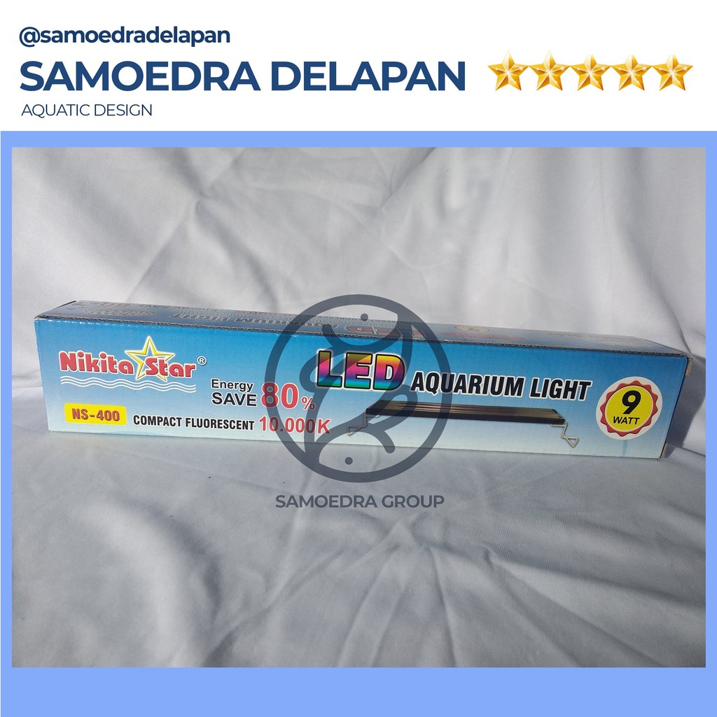 LAMPU LED AQUARIUM 40 CM NIKITA NS 400 9 WATT LED AQUARIUM 40 CM NS400 LED AQUASCAPE 40 CM NS-400