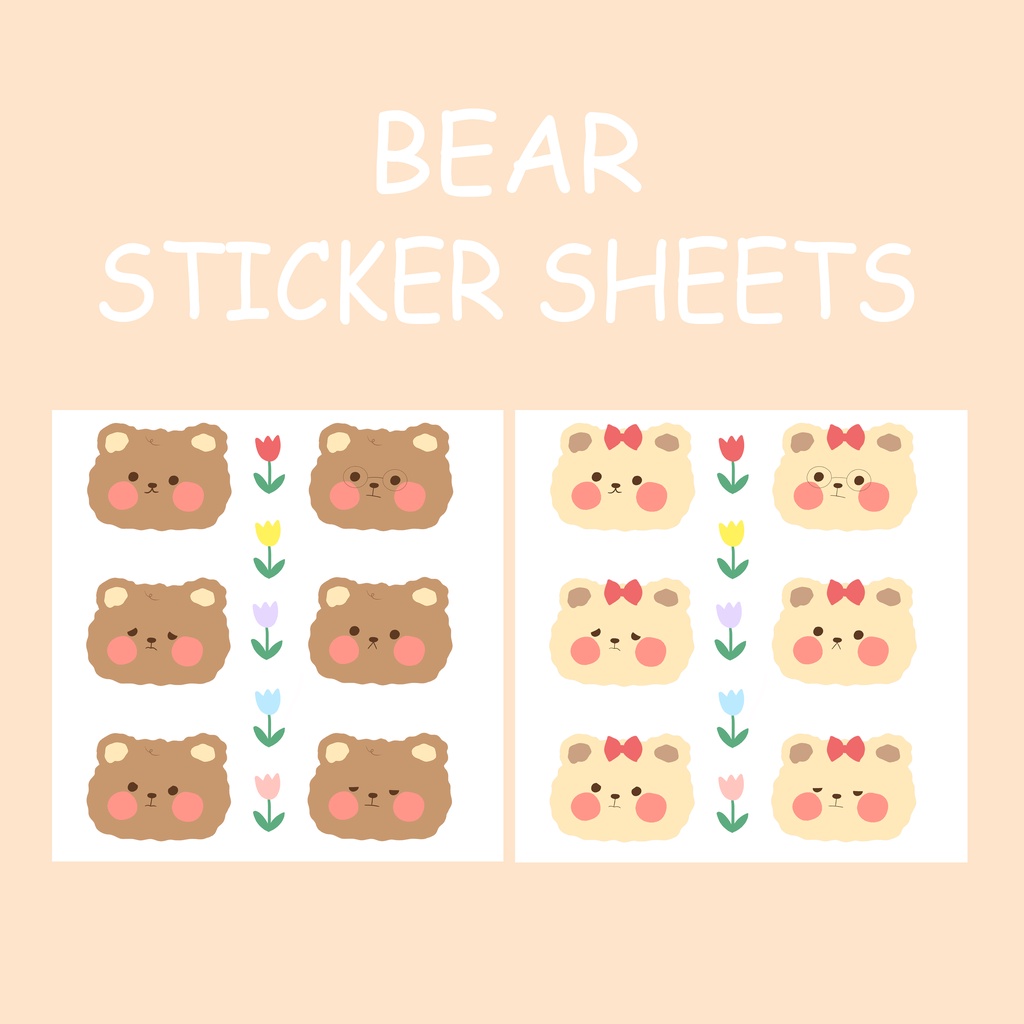 

[Egg_Cube] CUTE KOREAN BEAR STICKER