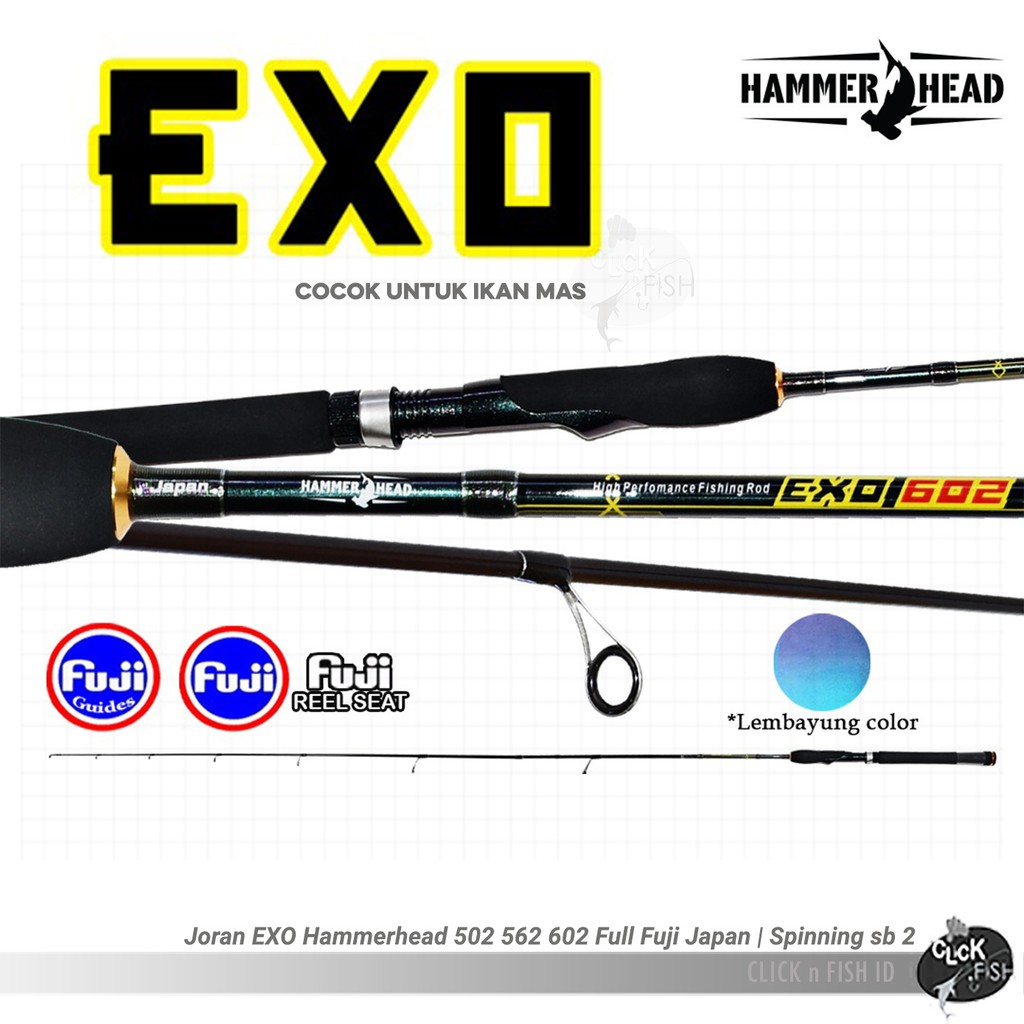 Joran ikan mas EXO Hammerhead 502 562 602 Full Fuji