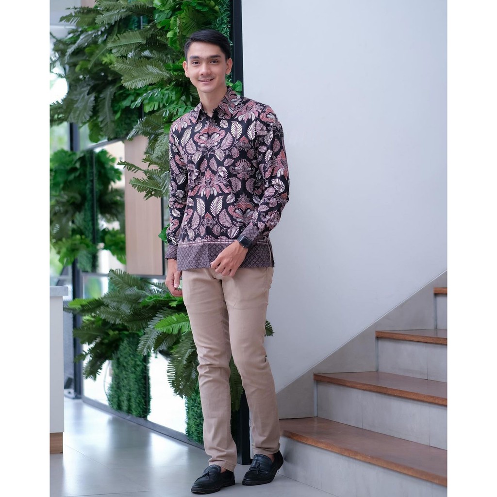 Batik Brokat Couple Kebaya Jumbo Modern, Kebaya Tunangan Sarimbit Kondangan, Kebaya Wisuda Amalia-KEMEJA SAJA