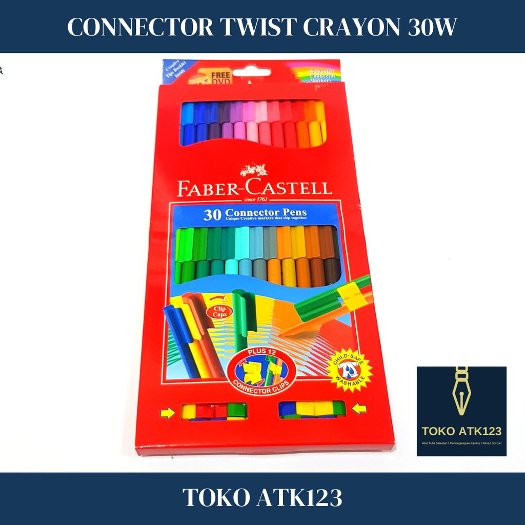 Connector Pen Merk Faber Castell Set 30 Warna