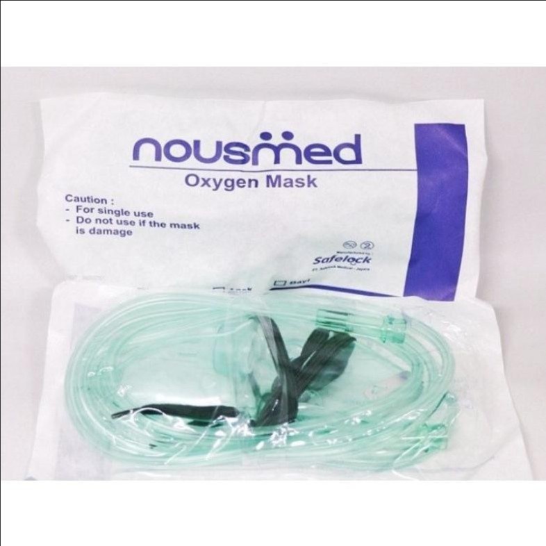 masker oxygen nousmed Dewasa / adult oxygen mask