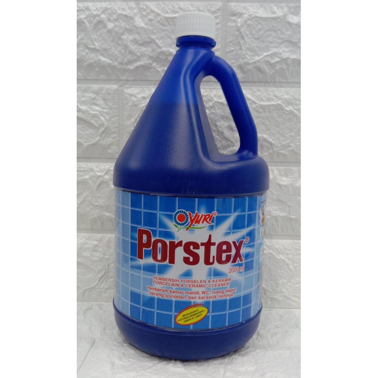 Jual Yuri PORSTEX Warna BIRU Botol 2000 ml | Porstex Pembersih Porselen ...