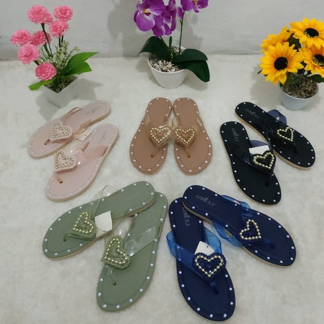 SendalJepit Terbaru Perempuan / Sandal Wanita Model Jepit Bahan Karet Jelly Import / LINETX