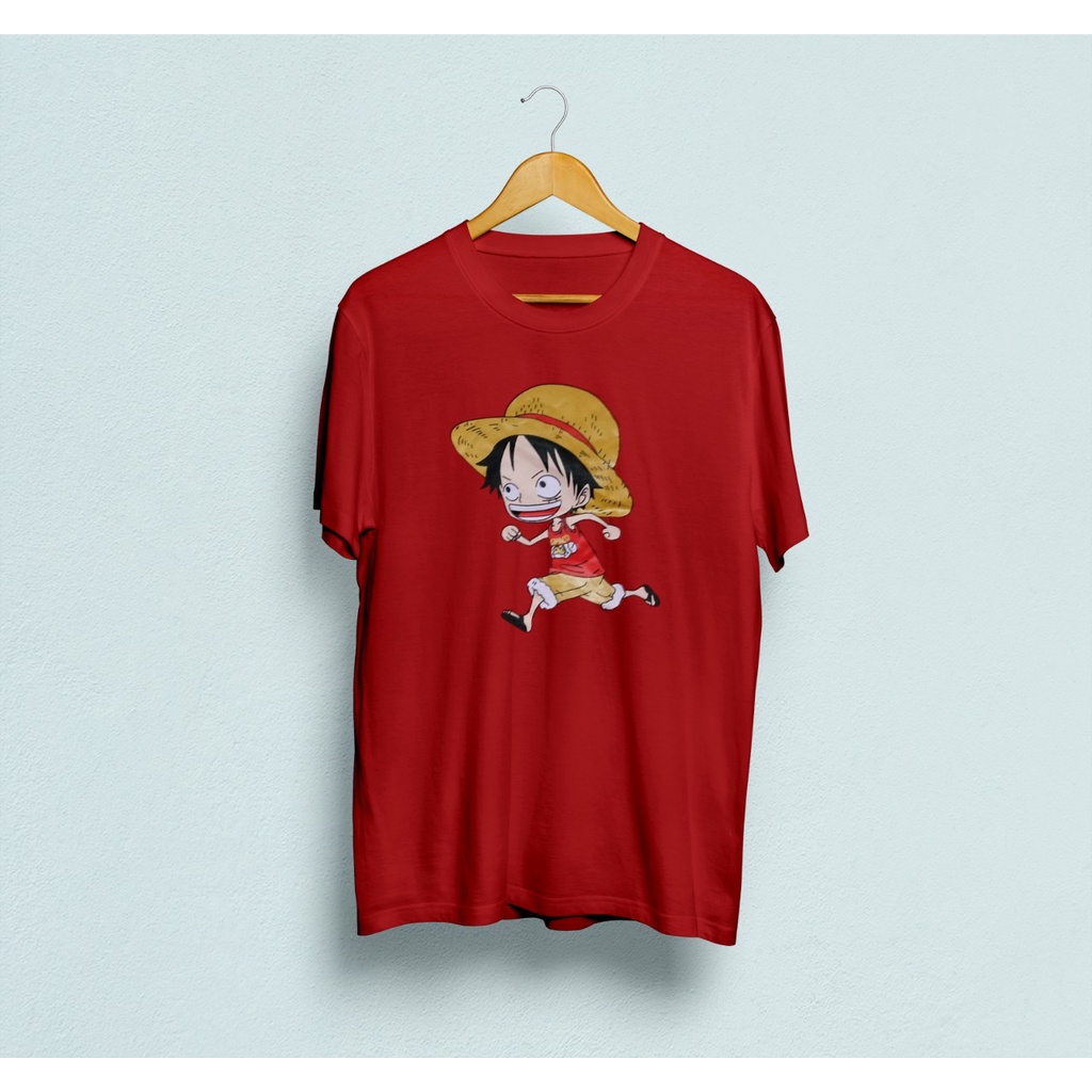 Kaos murah Kaos distro murah baju  distro pria t-shirt murah combed30s ONE PIECE  KECIL MERAH