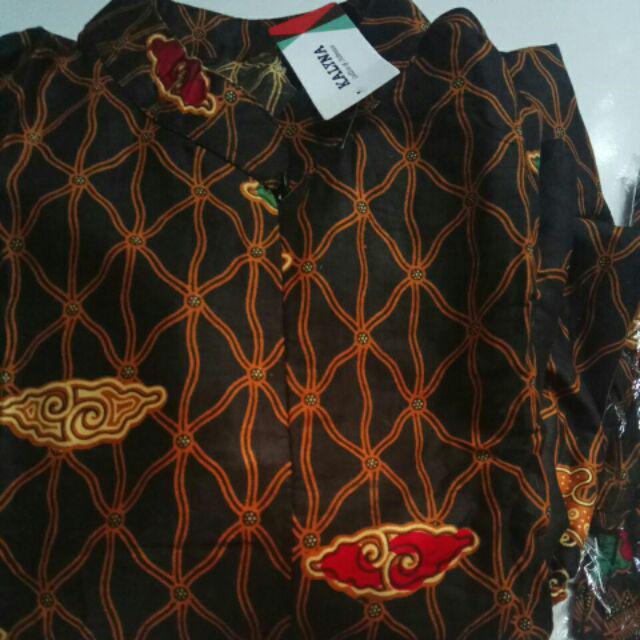 Baju Batik Couple Gamis Jumbo Murah Pasangan Modern Muslim  | Klyn - 041 Cg Mega Merak Coklat