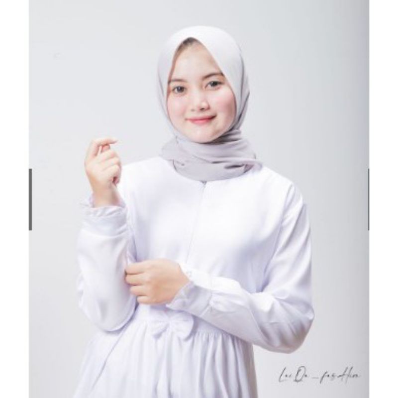 Gamis Putih Remaja Gamis Polos White Maxi GAMIS PUTIH PENGAJIAN 2021 NIBRAS