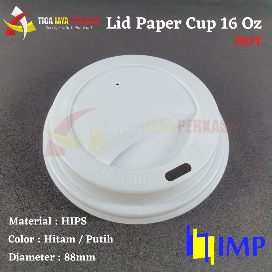 Tutup Paper Cup 16 oz Hot / Lid Paper Cup 16 oz Hot. @50 Pcs