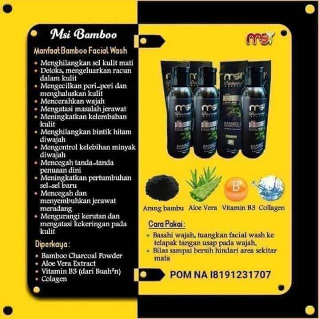 SABUN BAMBOO CHARCOAL CAIR MSI