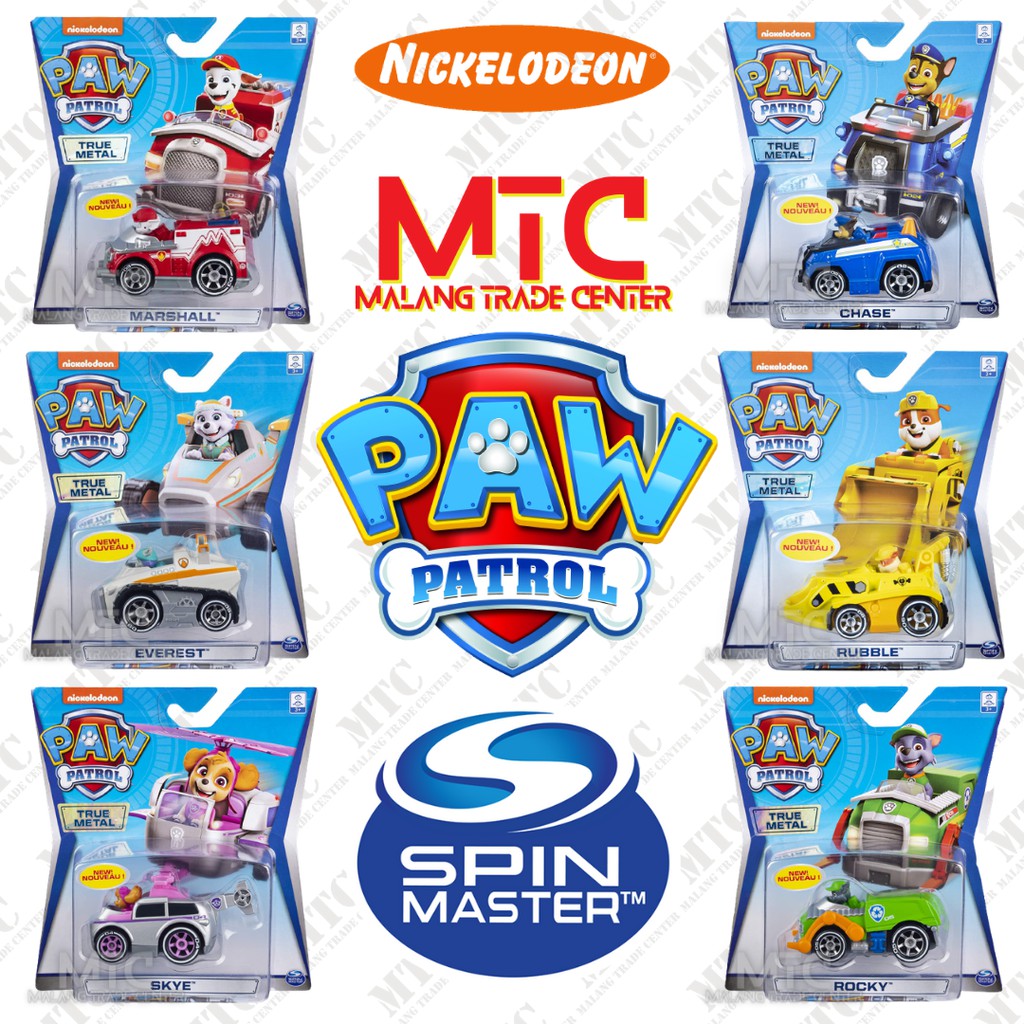 PAW PATROL Diecast True Metal Original Spin Master Official Nickelodeon