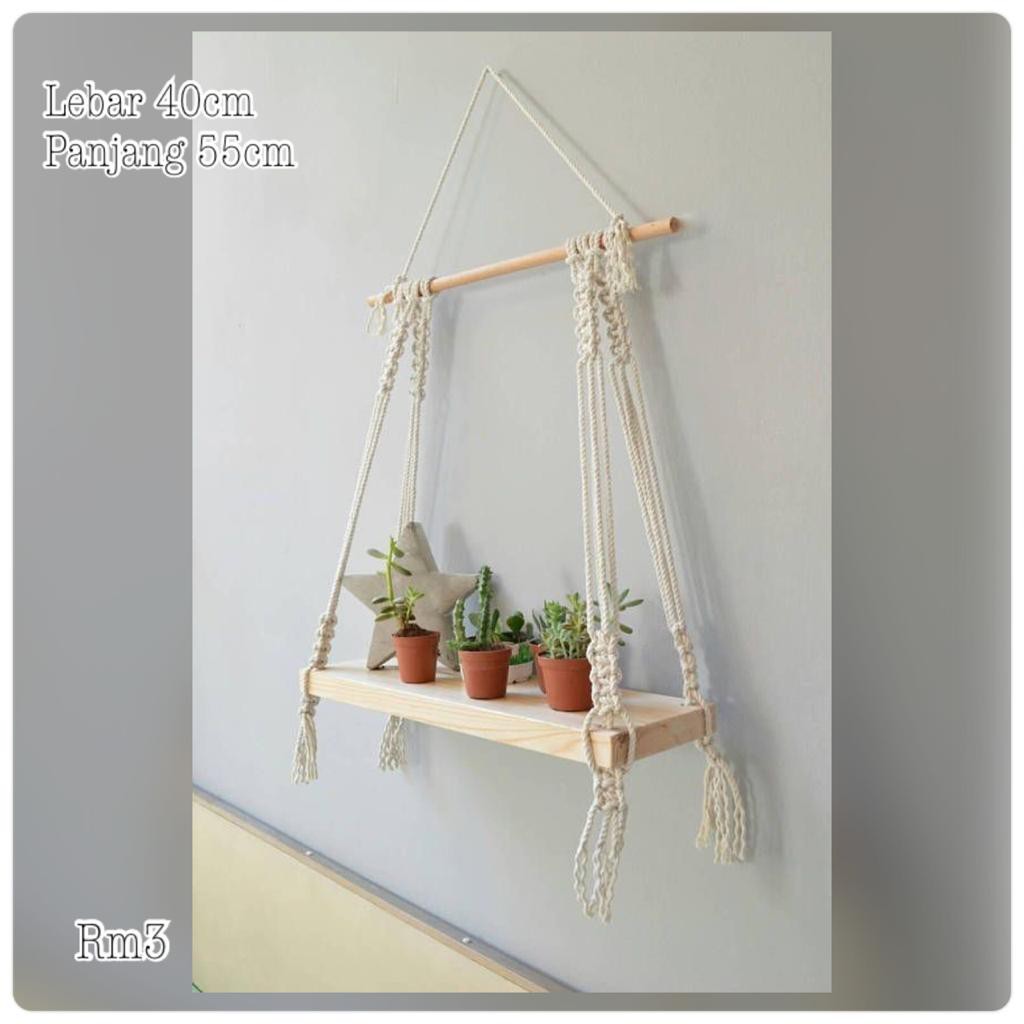 rak macrame gantung makram murah