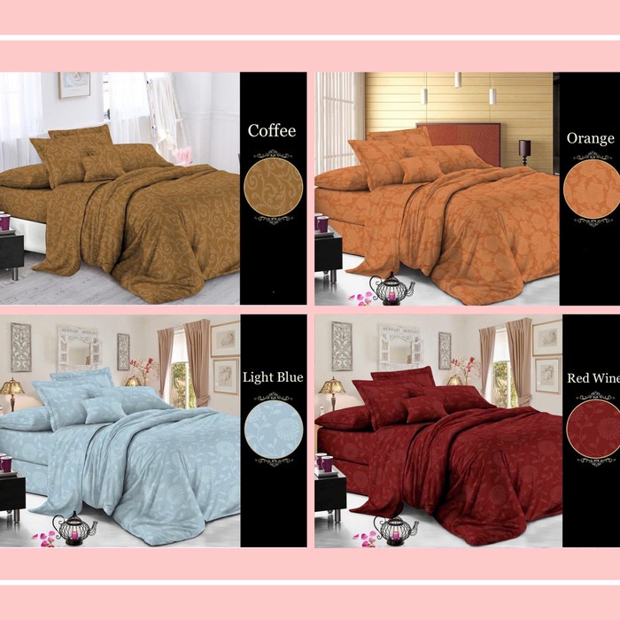 Sprei Sprei Alicia Emboss uk.120x200x30 microtensel Katun Jepang - Abu-abu(T2U0) Sprei Single Sprei 