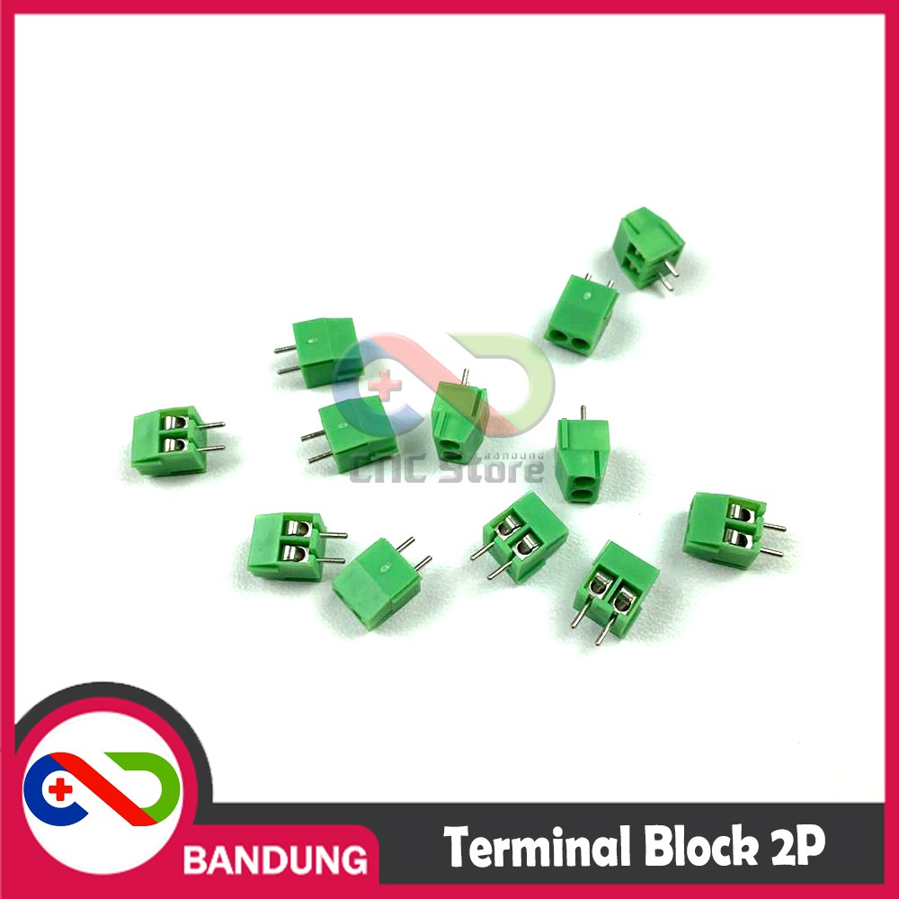 KF-350 KF350 GREEN TERMINAL BLOCK HIJAU GREEN 2 PIN SCREW 3.9MM