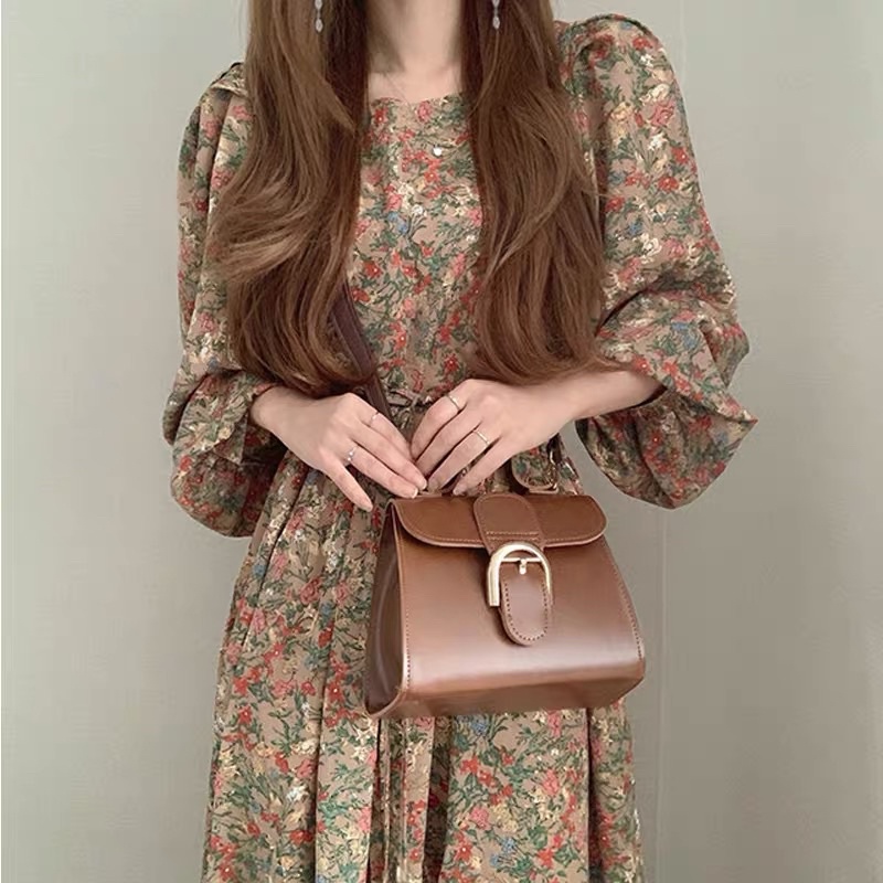 【Bisa Cod ✅ 】Korea Flower Dress A line Oversized M18