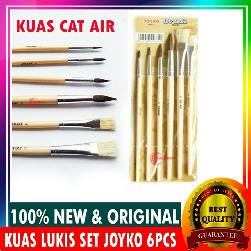 

Kuas Lukis Set Joyko BR-1 / 1 set 6 Pcs kuas