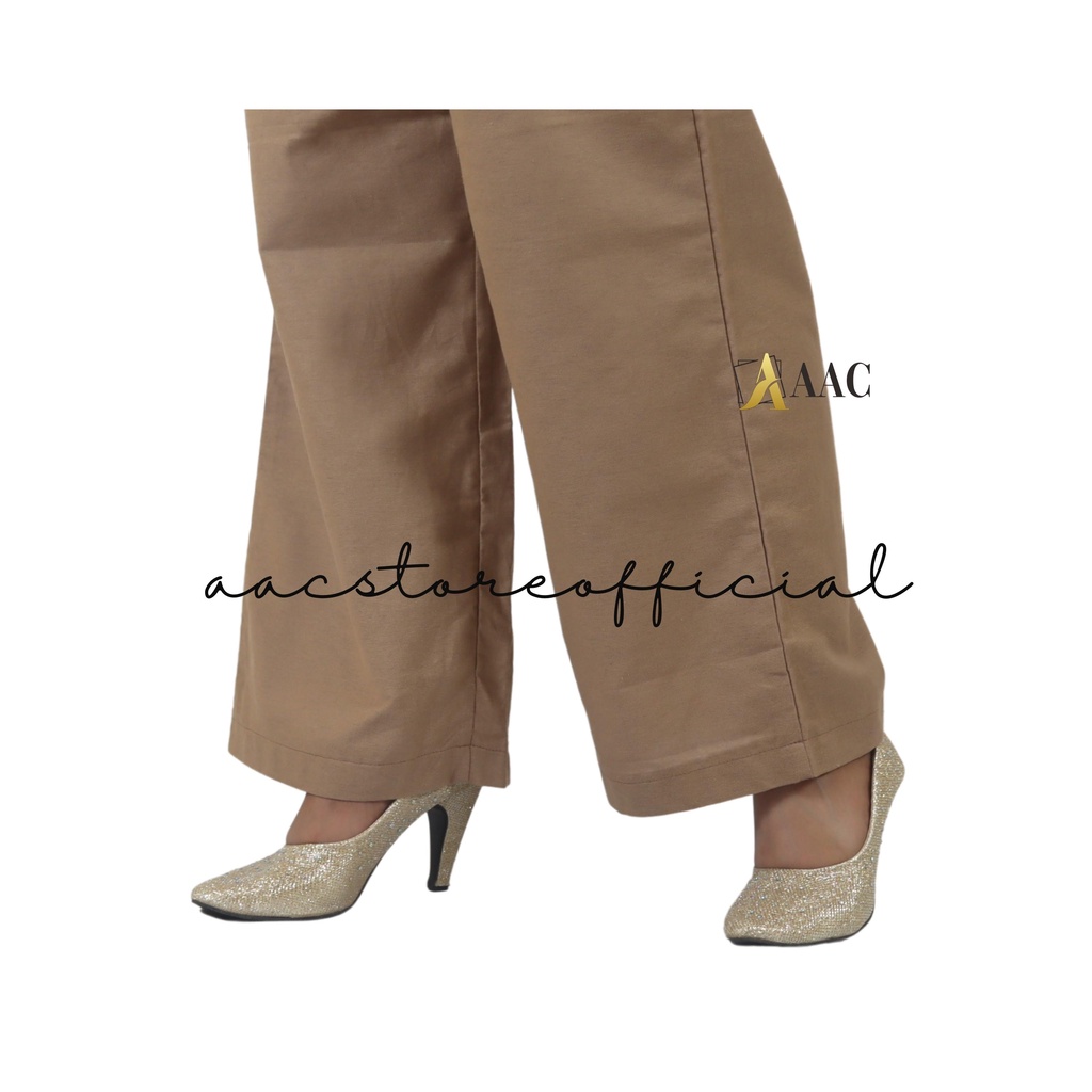 Highwaist Kulot Linen Rami Premium Pinggang Tali