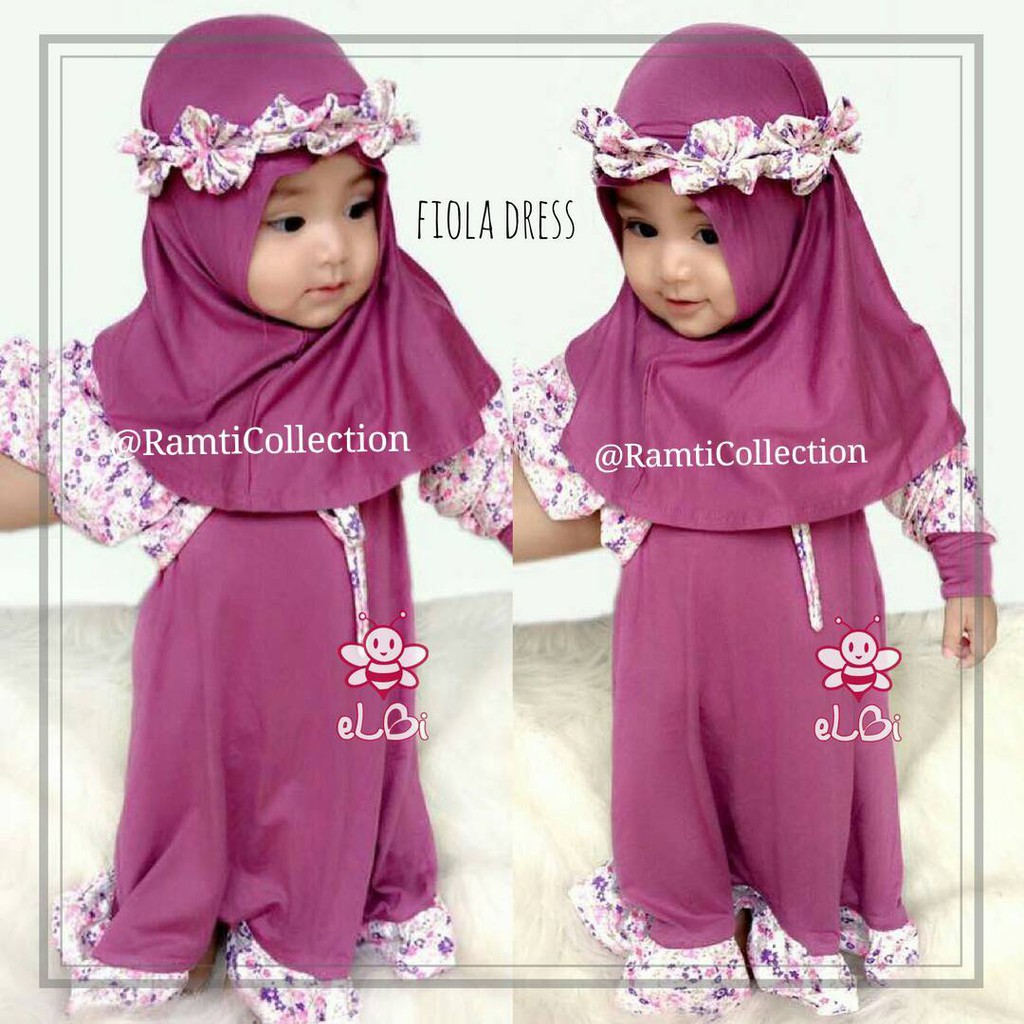 longdress anak  I baju  gamis lucu  I setelan gamis muslim 