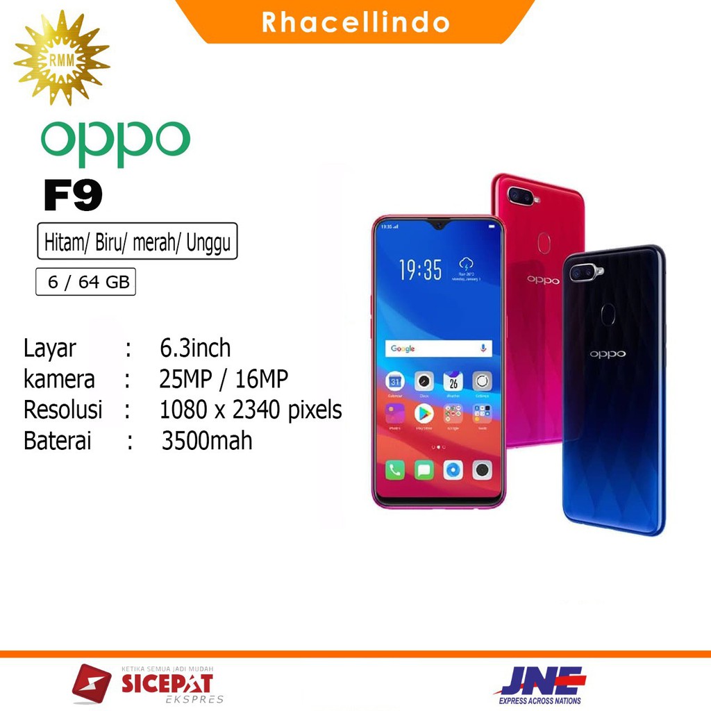 Oppo F9 6/64 Ram 6Gb Rom 64Gb / Garansi toko 1 tahun | Shopee Indonesia