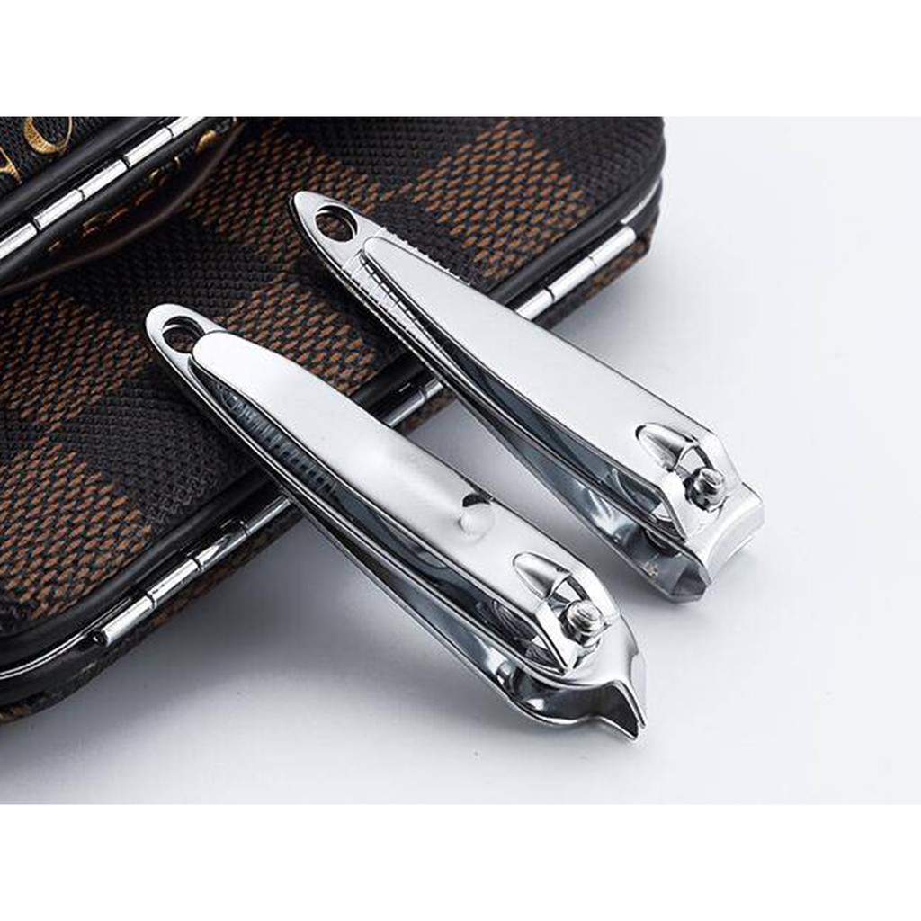 Manicure Set 7 in 1 Motif Damier / Manicure Set Komplit / Gunting Kuku